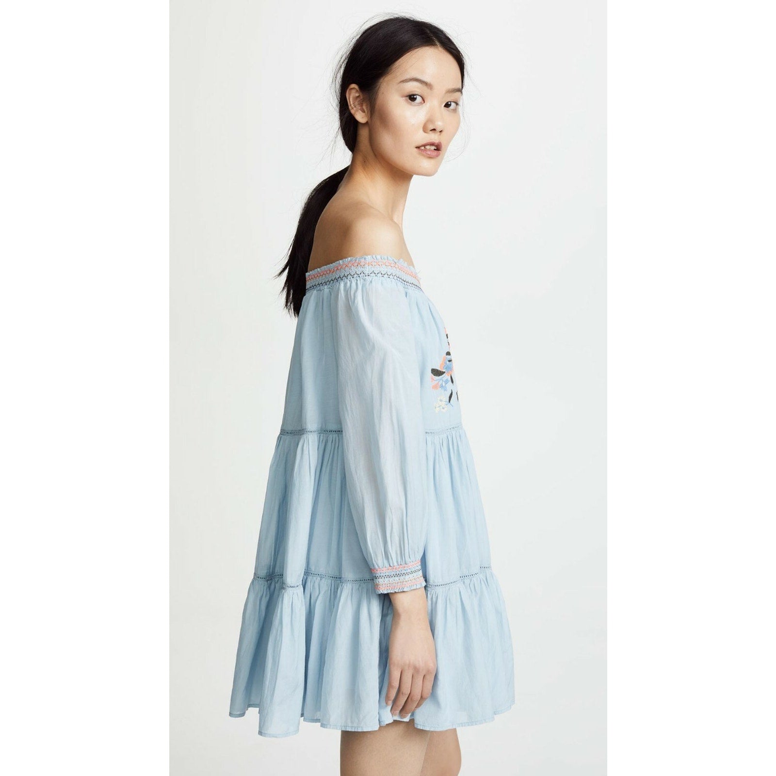 NEW Free People $148 Women's Blue Sunbeams Mini dress Size Small