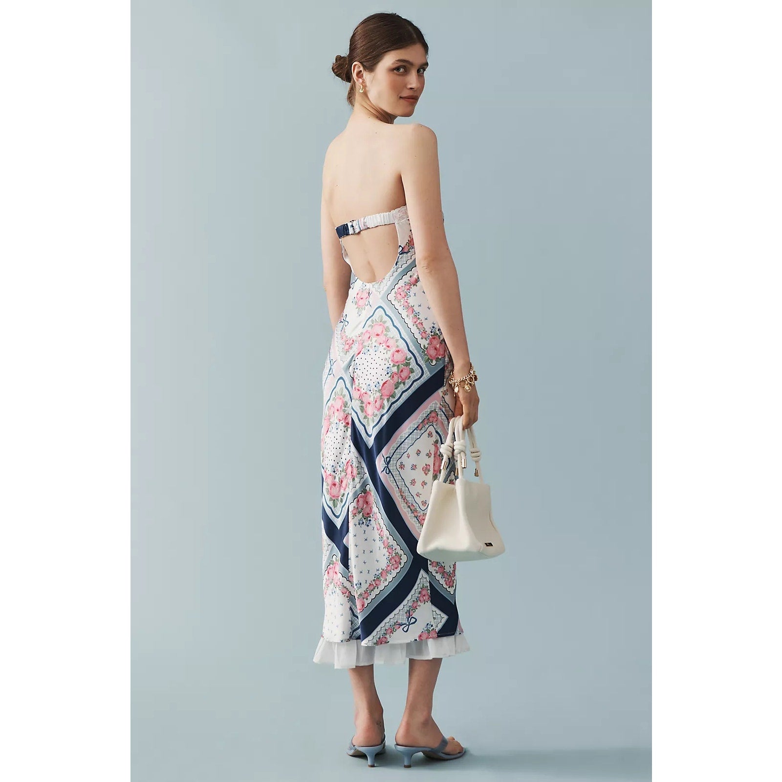 Anthropologie For Love & Lemons Daisy Mae Strapless Midi Slip Dress 1X Anthropologie