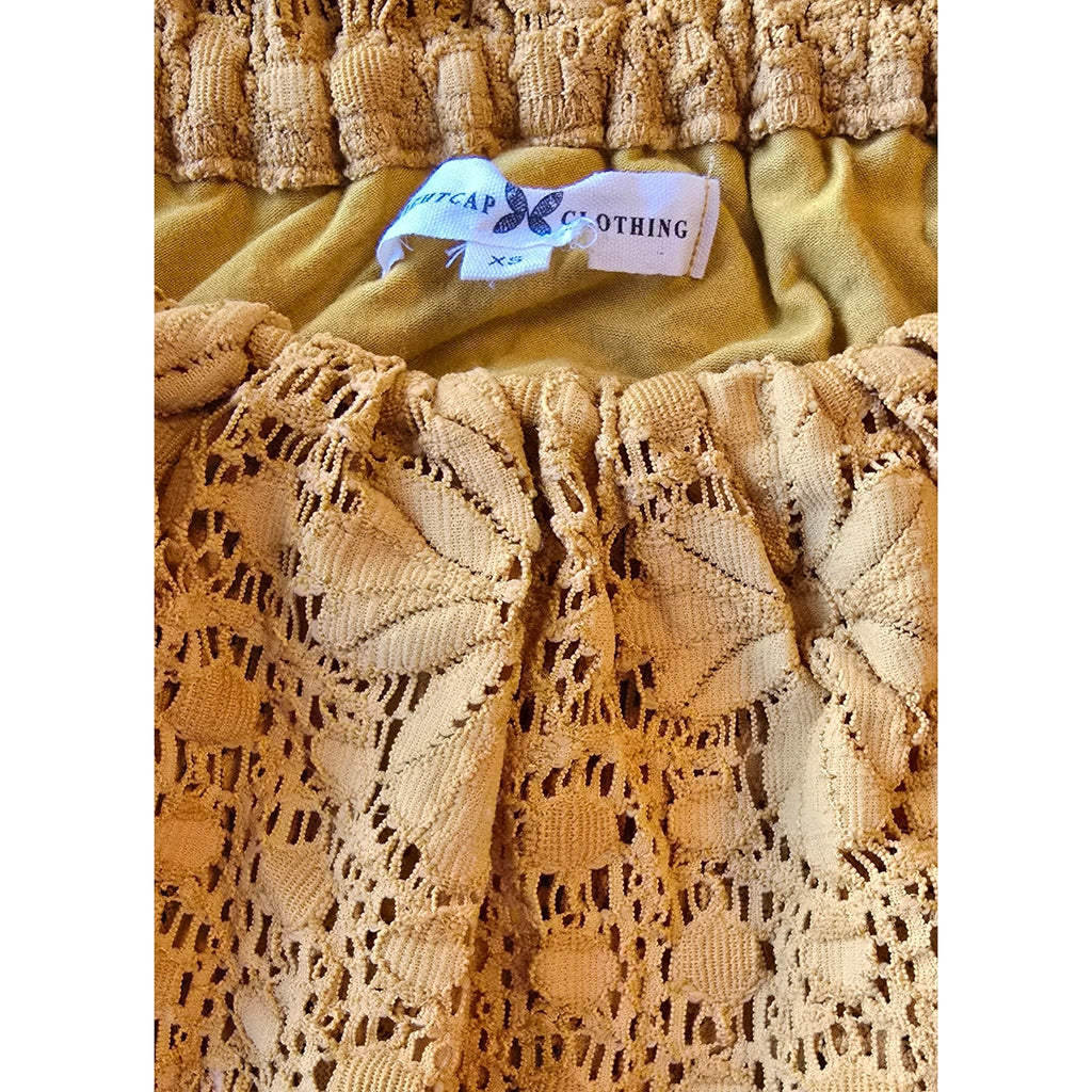 New Free People NIGHTCAP Sunflower Positano Jumpsuit $495 X-SMALL Mustard