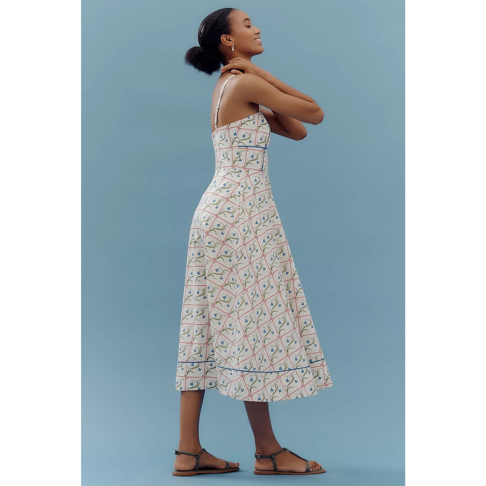 Anthropologie Rachel Antonoff Harper Linen Cotton Blend Midi Dress 1X Anthropologie