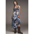 New Anthropologie Pilcro Sleeveless Scoop-Neck Midi Dress $178 XS Blue Purple Anthropologie
