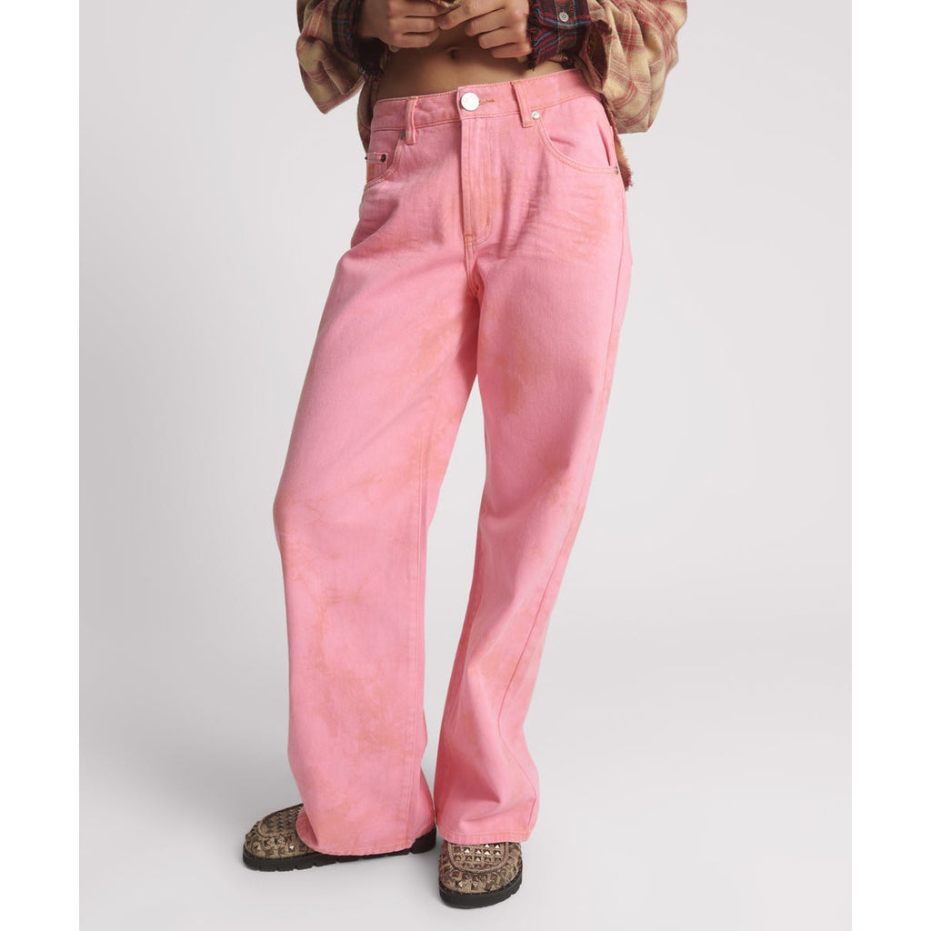 Free People One Teaspoon Jackson Mid-rise Wide-leg Jeans