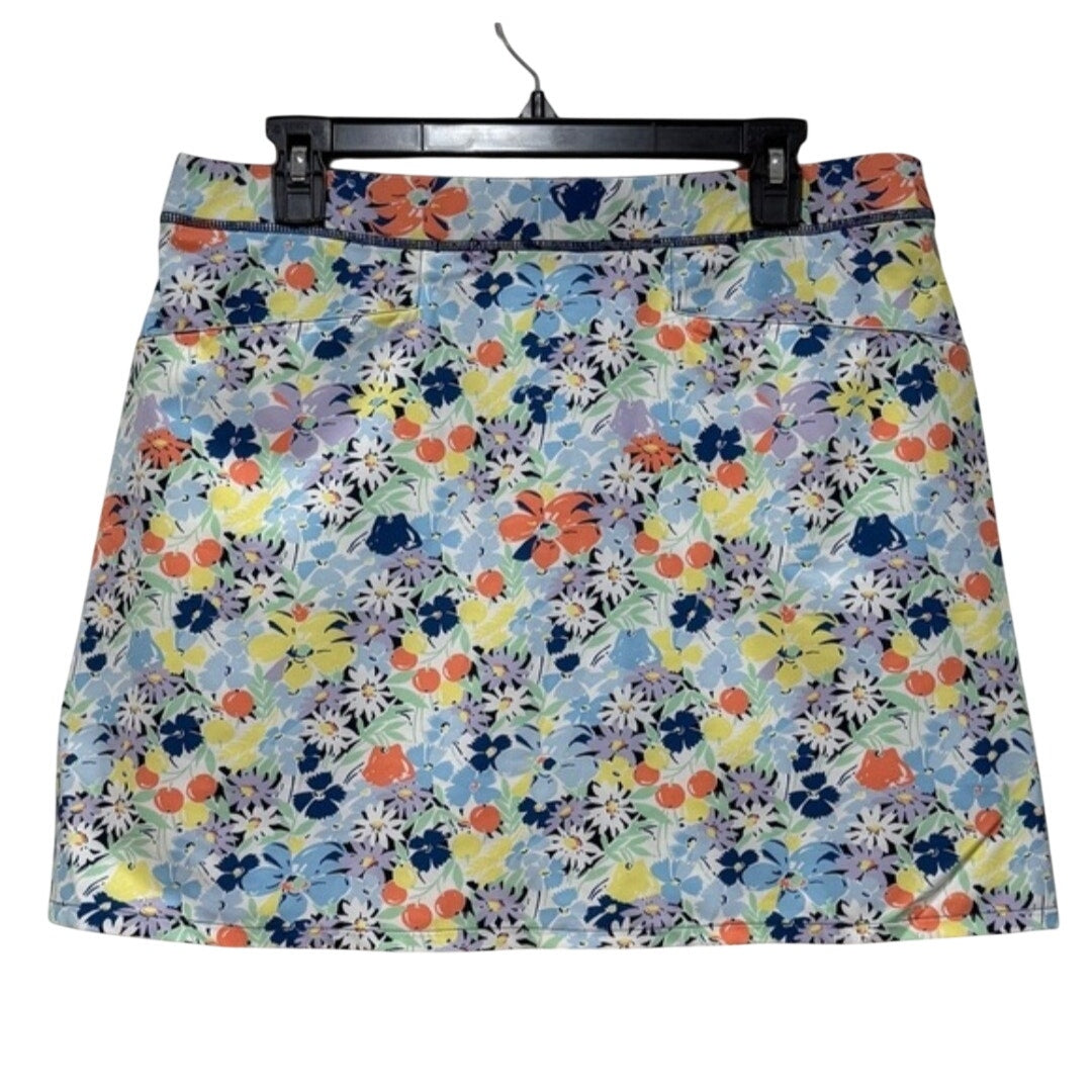 NWT Ralph Lauren 15" Performance Pleated Mini Skort $148 LARGE Floral Ralph Lauren Sport
