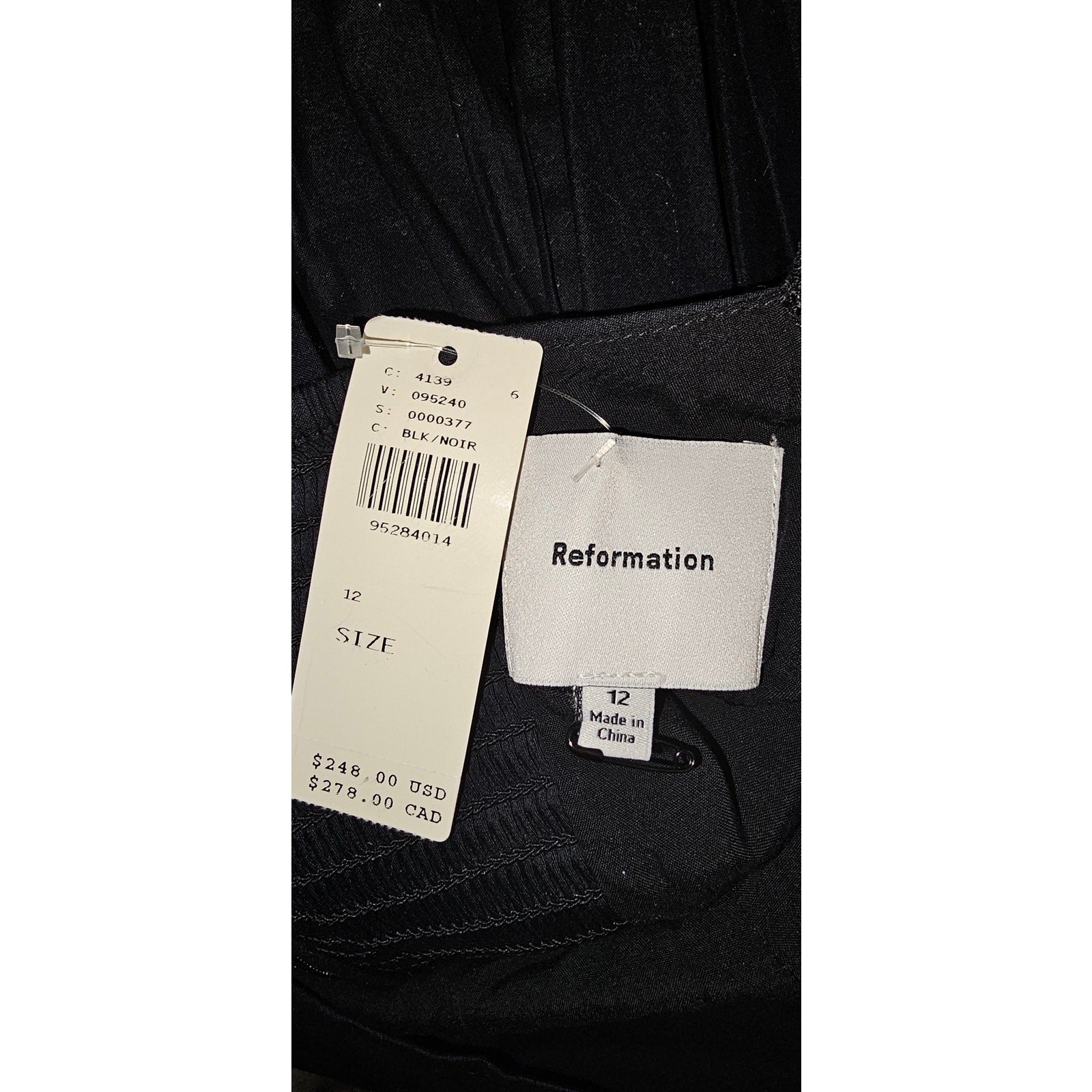 Anthropologie Reformation Long Sleeve Square-Neck Mini Dress