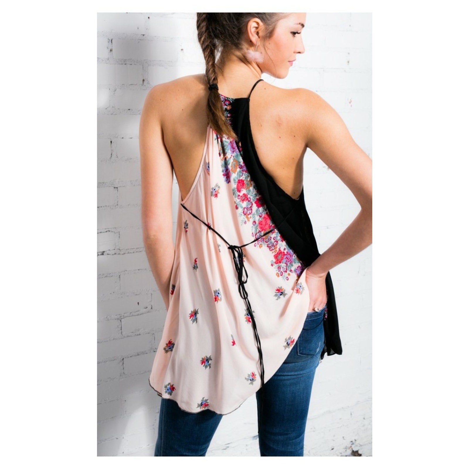 NEW Free People It's A Cinch Sheer Floral Slip Top $88 Size XS