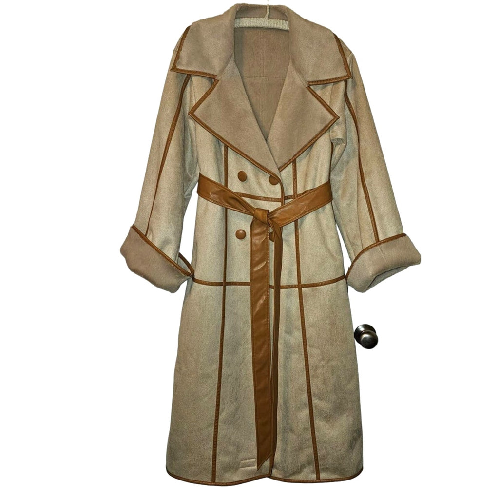 New Free People x  Marei 1998 Sweet Pea Duster $835 Overcoat XS/S Faux Fur Lined