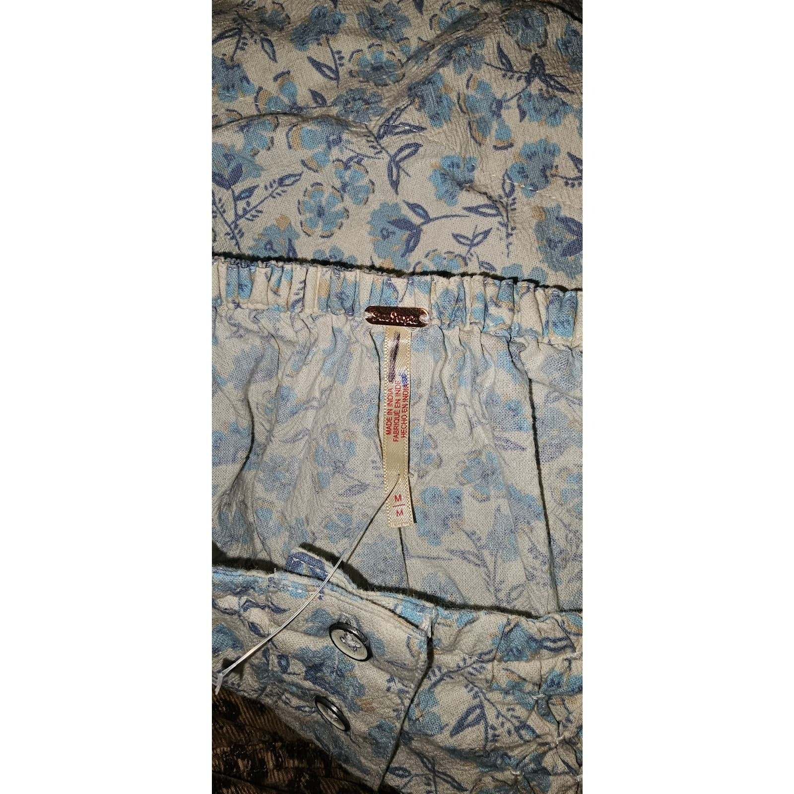 Free People James Smock Off The Shoulder Smock Crop Top