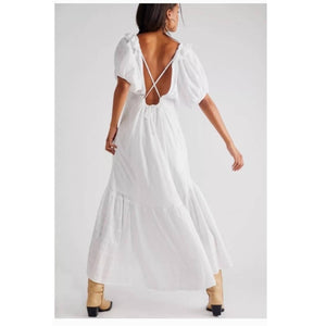 New Free People Kaylyn Midi Dress Free-est $108 SMALL Ivory