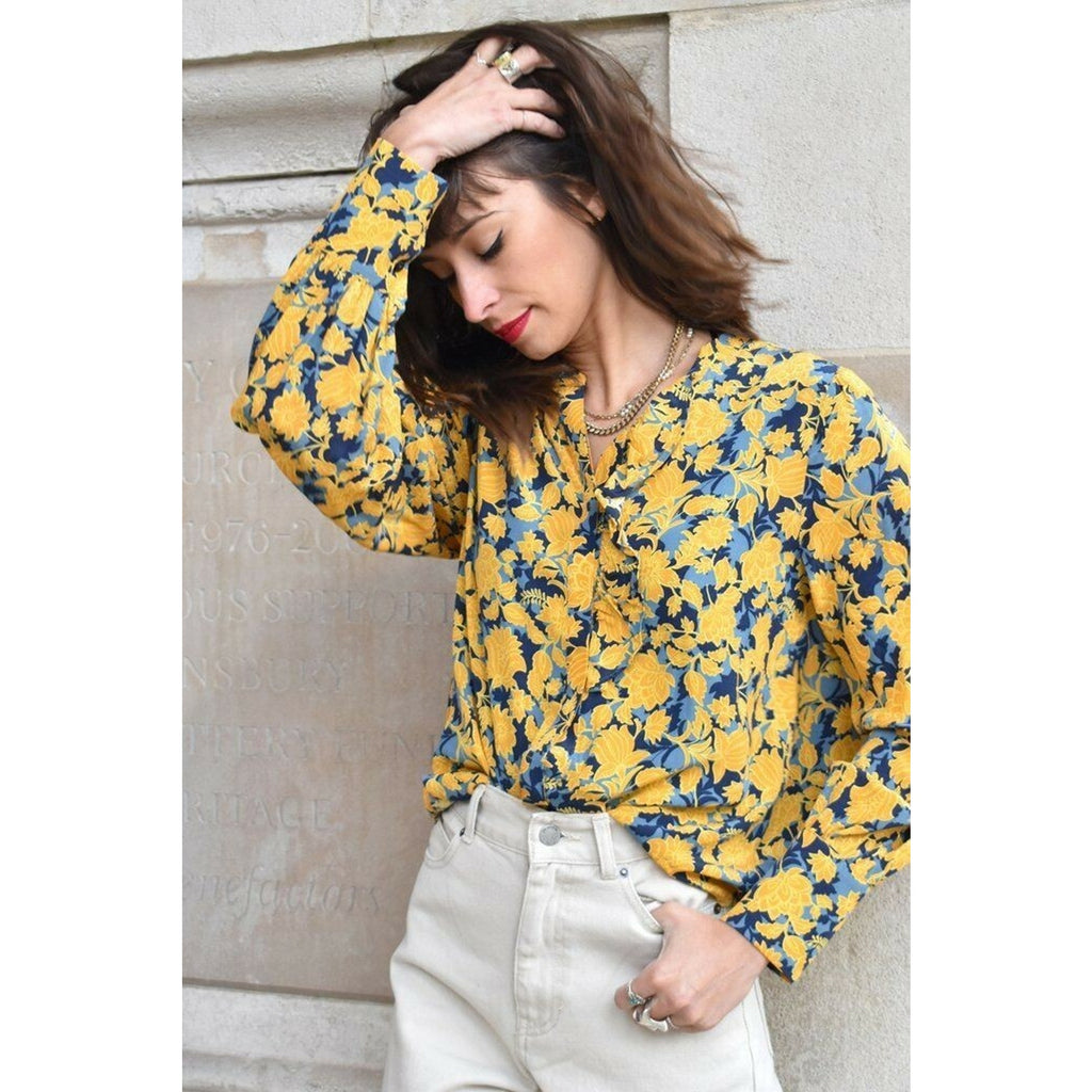 NEW Just Female Tanner Button Shirt - Jordan Floral Small Long-Sleeve