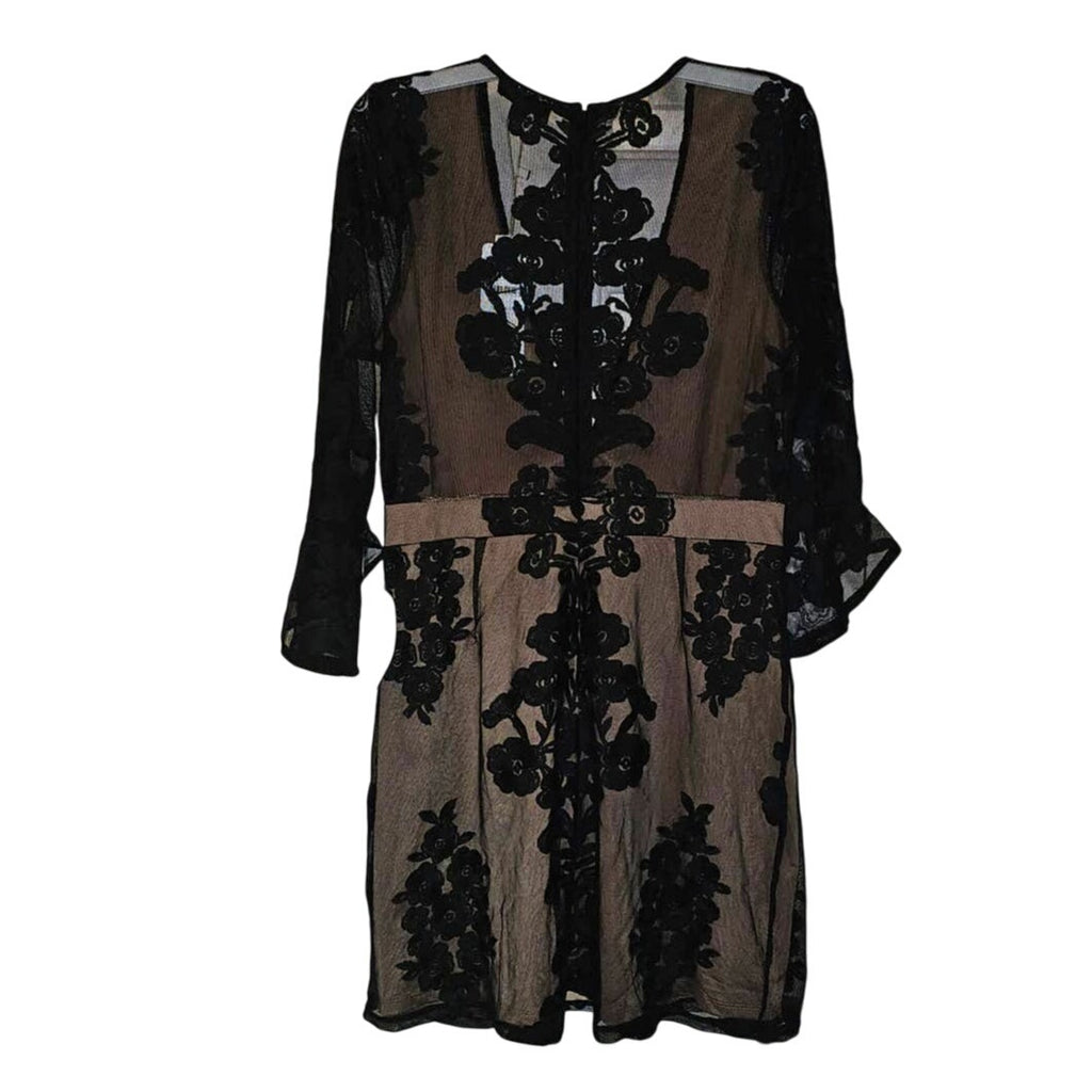 New FREE PEOPLE For Love & Lemons Temecula Mini Dress $248 X-SMALL Black