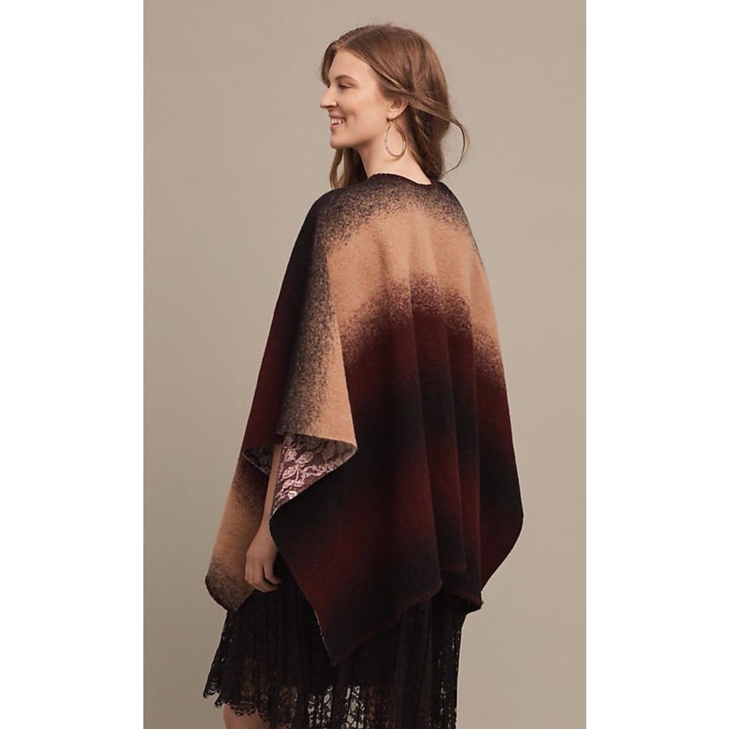 Anthropologie Wintertide Reversible Poncho