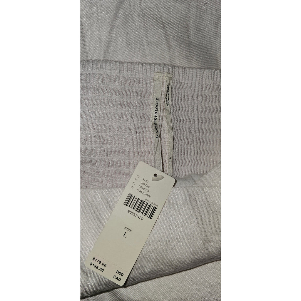New By Anthropologie Sleeveless Square-Neck Linen Button Wrap Midi Dress $178