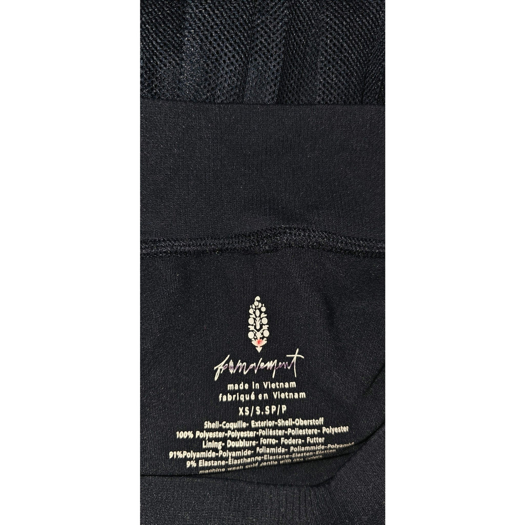 New Free People FP MOVEMENT Rally Ruffle Mini Skirt $68 XS/S Navy Built in Short