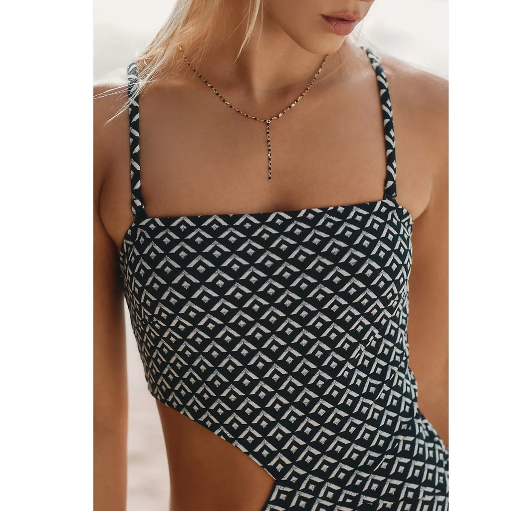 New Anthropologie Solid & Striped The Cameron One-Piece Swimsuit $198 XS Black