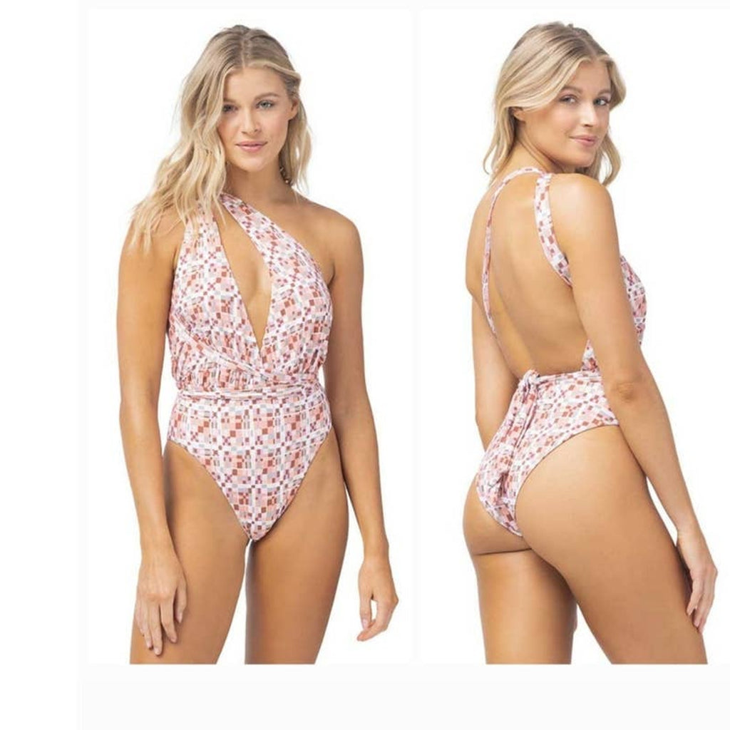 New Anthropologie L SPACE Allegra One-piece Swimsuit $198 LARGE