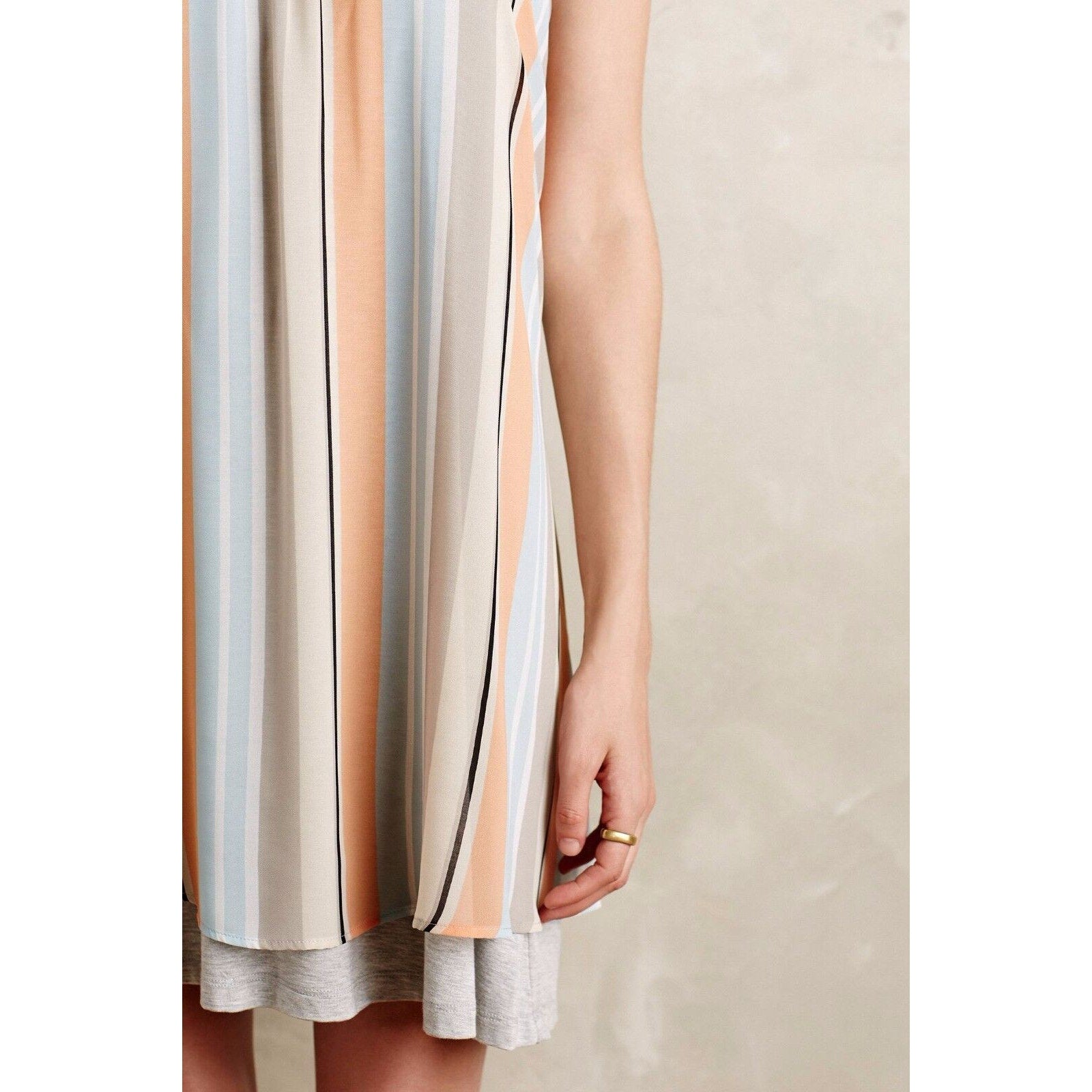 New Anthropologie Layered Laurel Tunic Dress by Dolan Left Coast $128 Sz Large