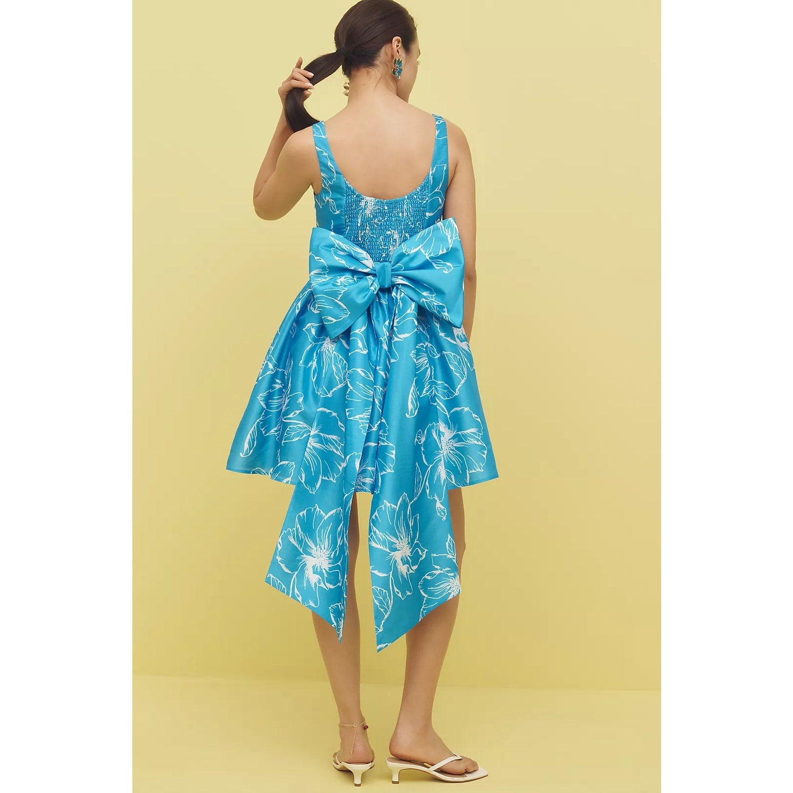 Anthropologie Hutch Sleeveless Back-Bow Basque-Waist Mini Dress SMALL Anthropologie