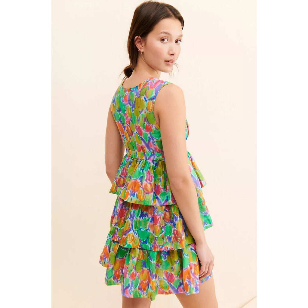 New Hope for Flowers by Tracy Reese Floral Printed Tiered Mini Dress $253 XL