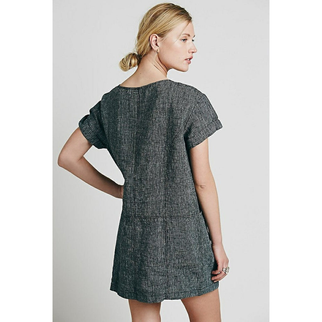 NEW Free People Women's Black Linen Endless Shore Shift Dress Small