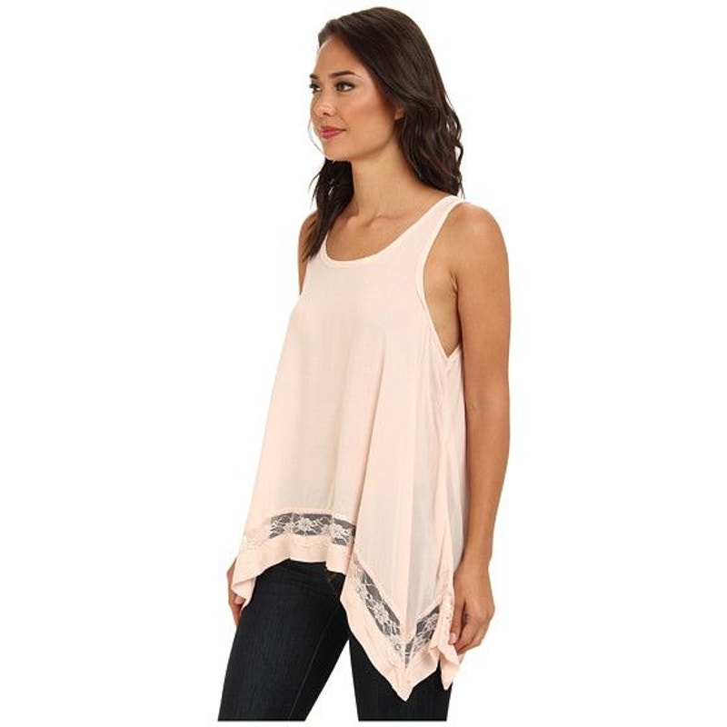 FREE PEOPLE INTIMATELY Outlined High Low Cami SMALL Shell Pink Free People