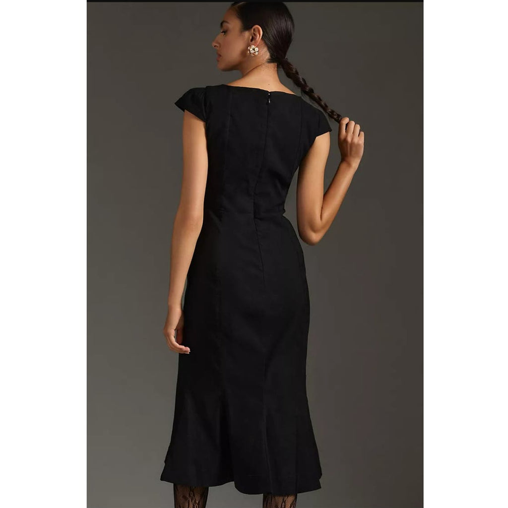 New Anthropologie The Cecily Fit & Flare Sweetheart Dress $170 Large Purple