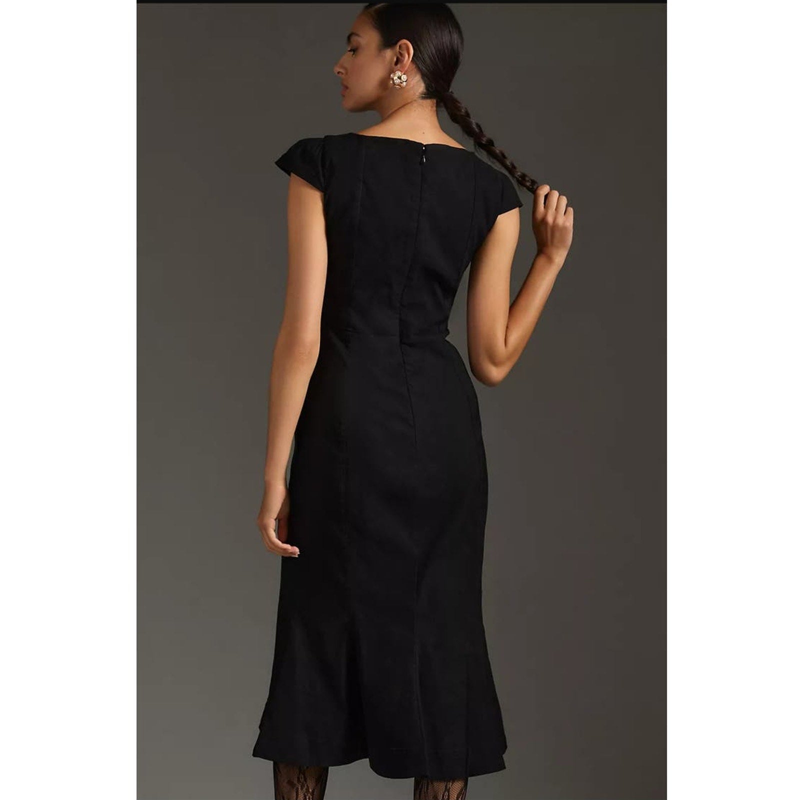 New Anthropologie The Cecily Fit & Flare Sweetheart Dress $170 Large Purple