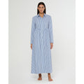 New ONIA Beach Stripe Poplin Maxi Shirtdress $285 LARGE Blue/White BUTTON-FRONT