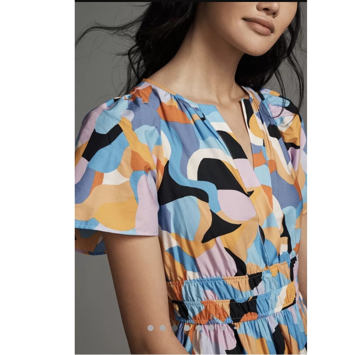 Anthropologie The Somerset Maxi Dress $168 XXS Orange Abstract