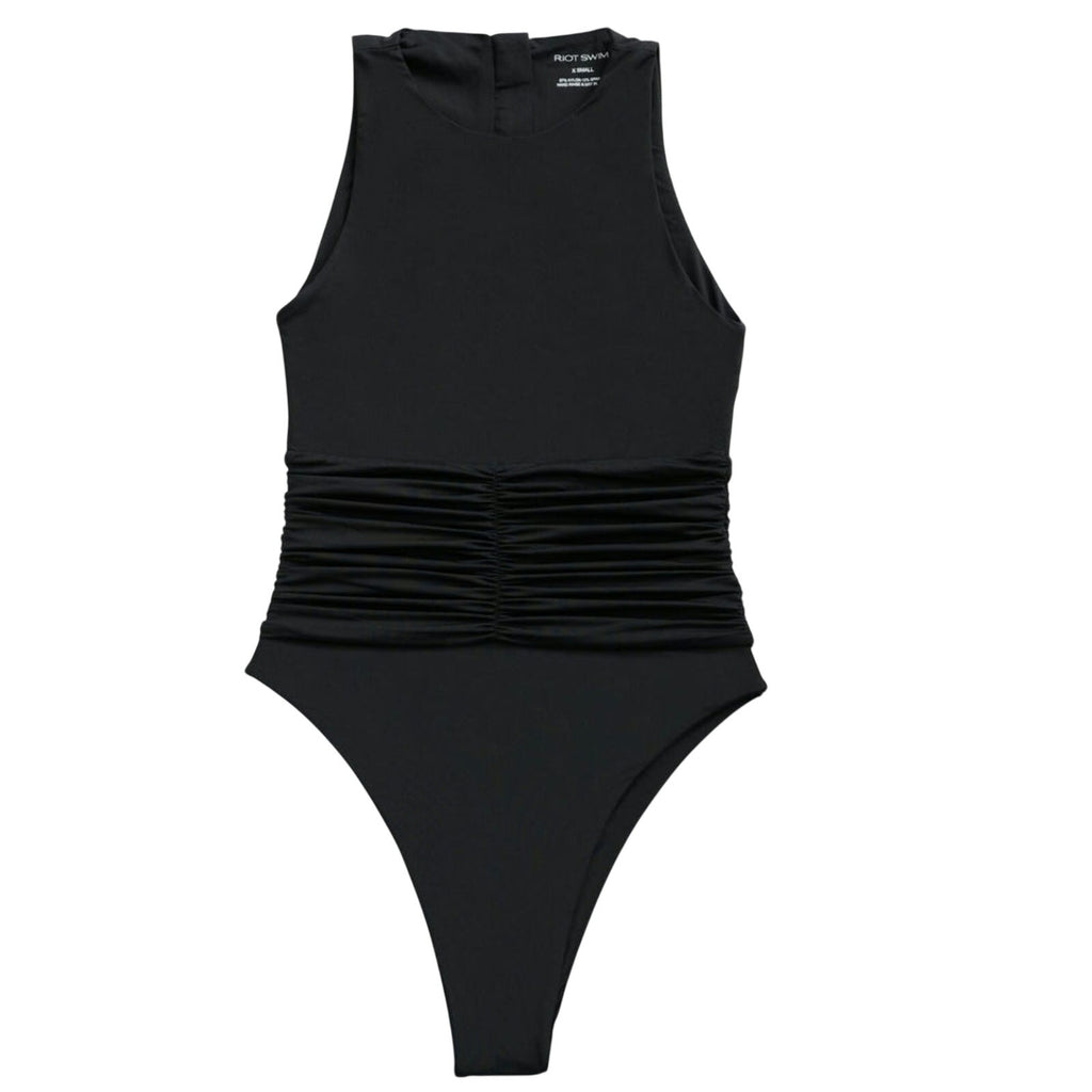 Anthropologie x RIOT Jace One-Piece Swimsuit SMALL US 2/4 Black Anthropologie