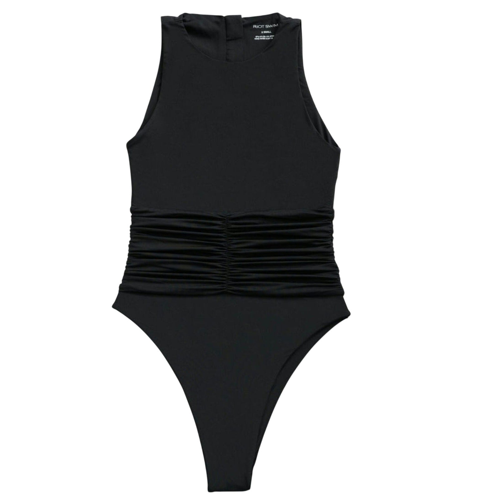 Anthropologie x RIOT Jace One-Piece Swimsuit SMALL US 2/4 Black Anthropologie