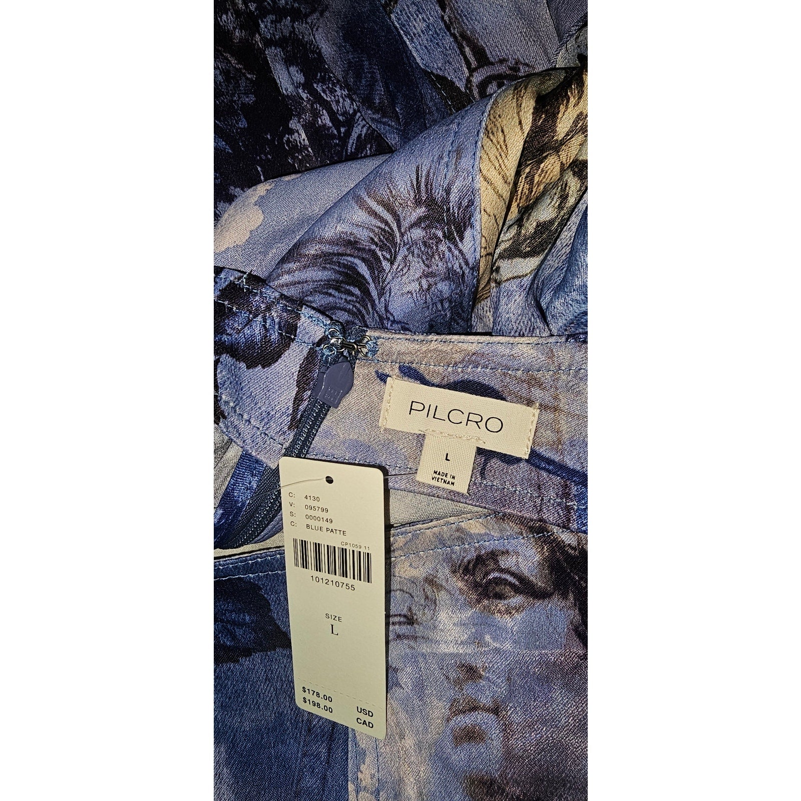 Anthropologie Pilcro Sleeveless Scoop-Next Midi Dress Large Blue Floral Anthropologie