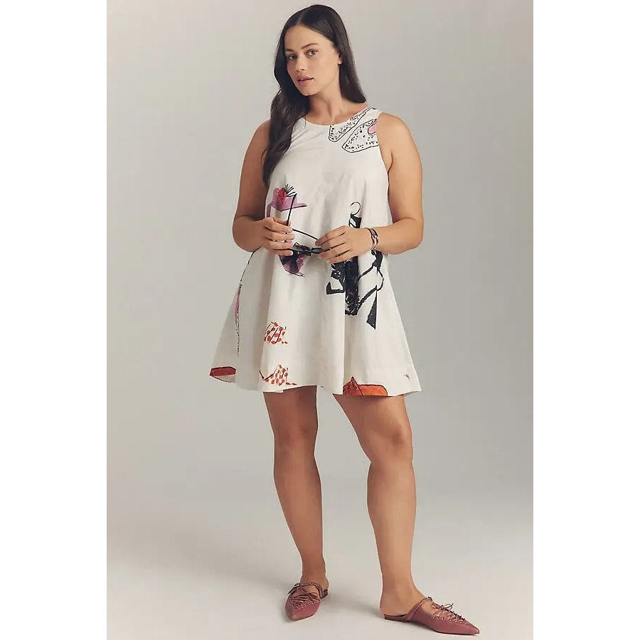 Anthropologie The Keiko Mini Dress by Maeve Danielle Kroll Edition L Anthropologie