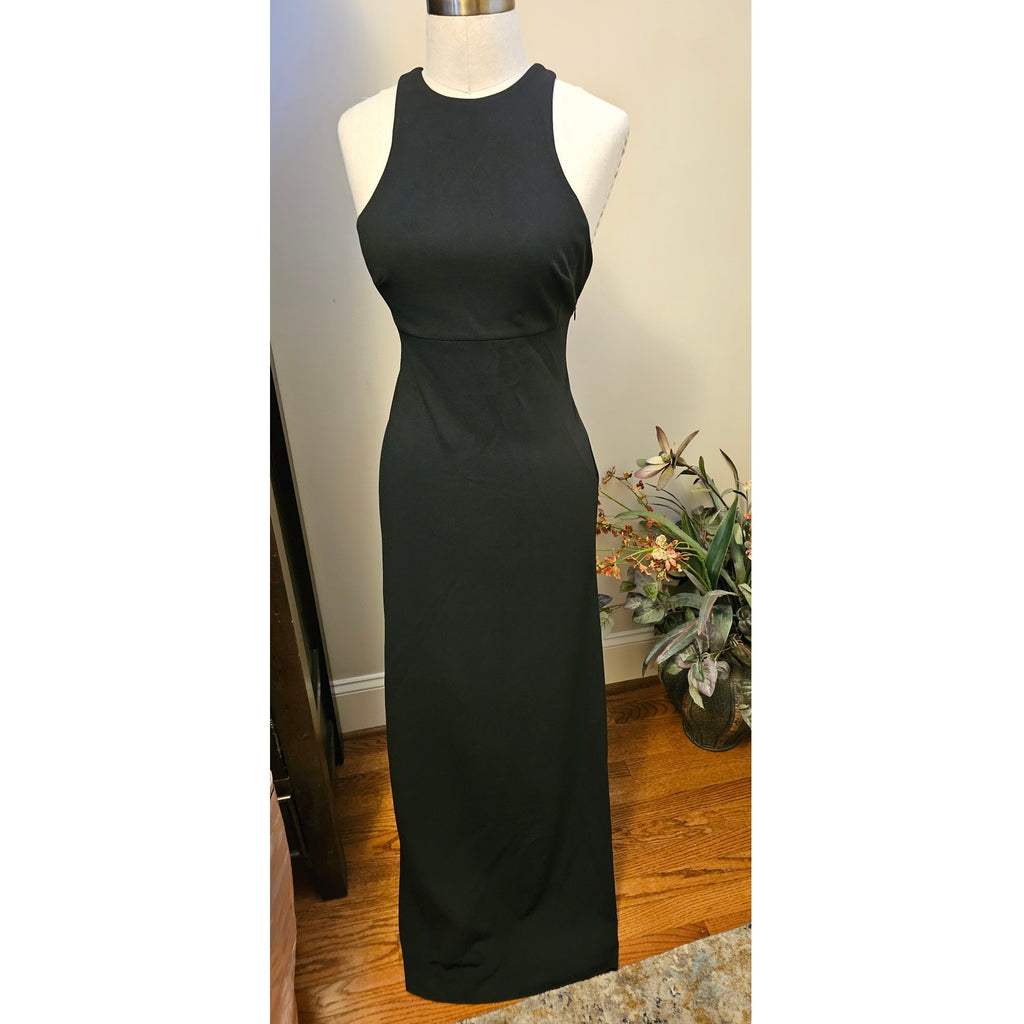 New Anthropologie BHLDN Selina Criss-Cross Crepe Halter Maxi Dress $228 SIZE 2