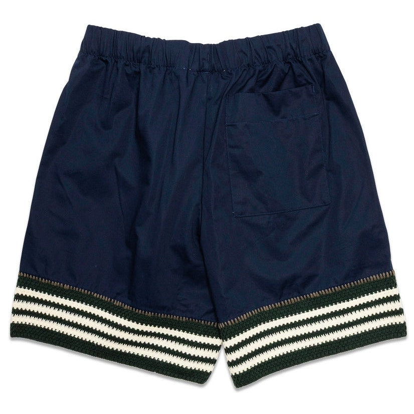 Adidas x Clot Woven Shorts Medium Night Indigo Crochet Trim Unisex adidas