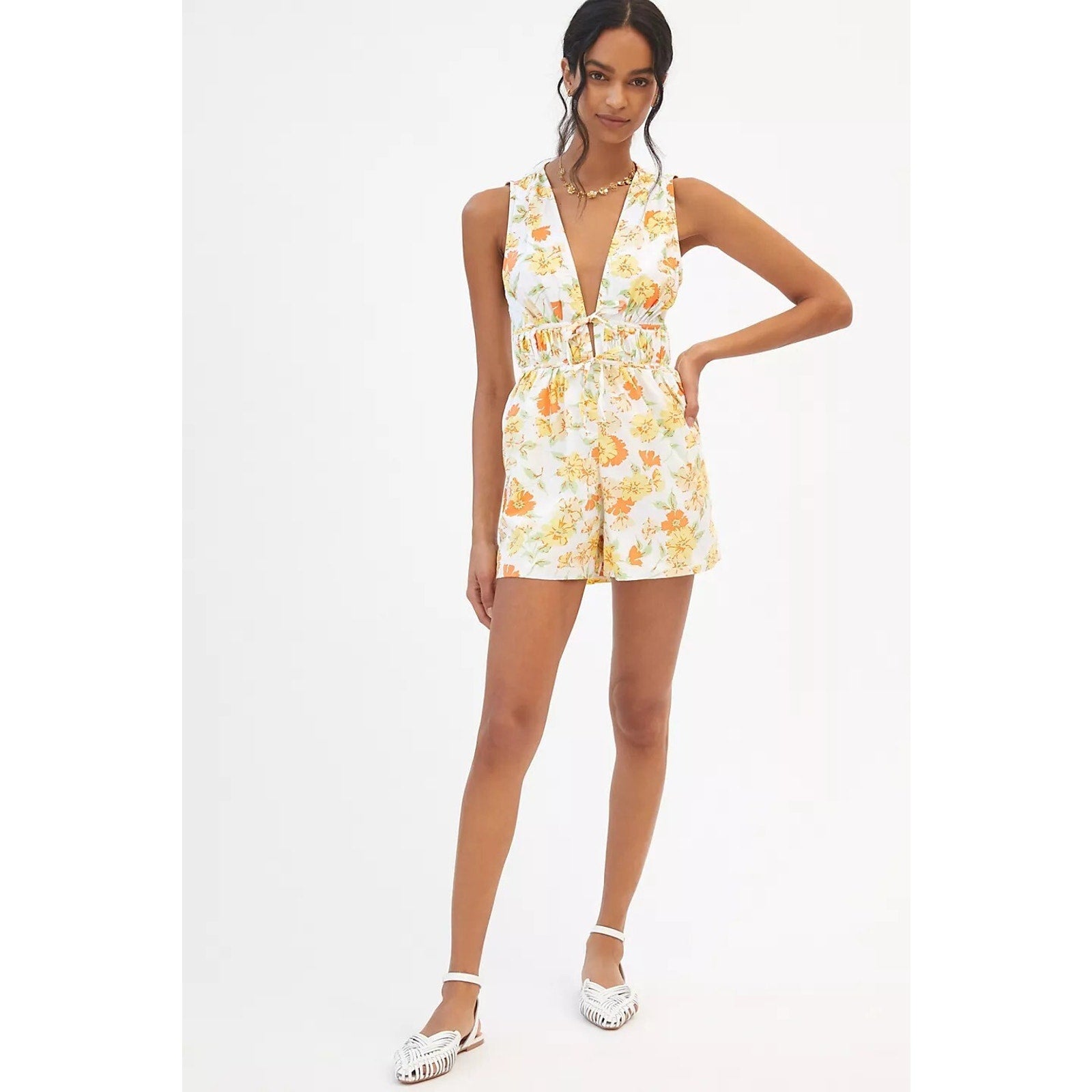 New Anthropologie Faithfull Tamary Playsuit $169 SIZE 4 Palermo Floral Romper