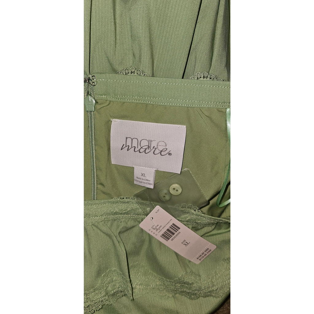 Anthropologie Mare Mare Off-The-Shoulder Ruffle Romper X-LARGE Green Anthropologie
