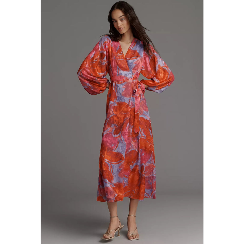 Anthropologie Hutch Long-sleeve Wrap Dress