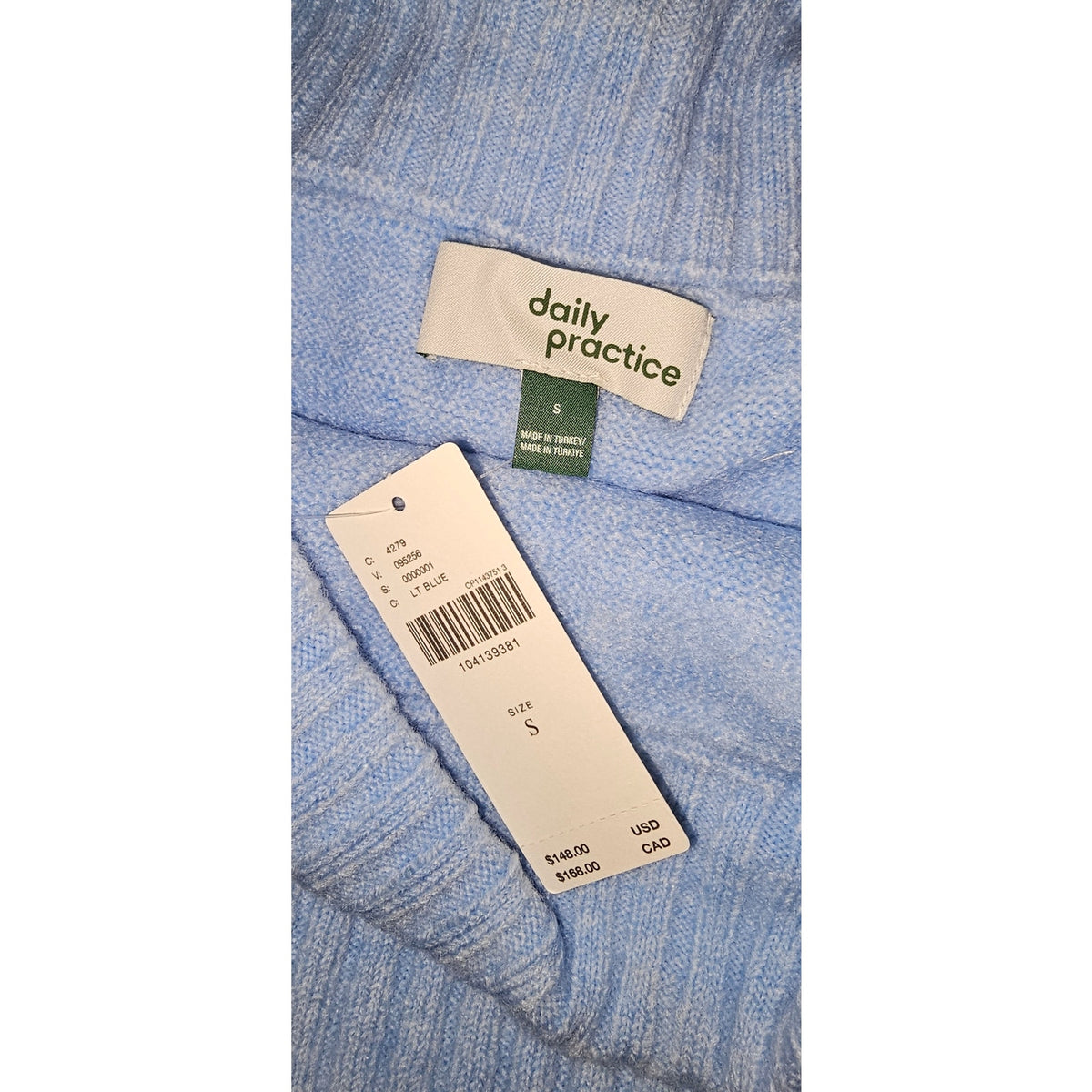 Anthropologie Daily Practice Off-Shoulder Foldover Midi Sweater Dress S Anthropologie