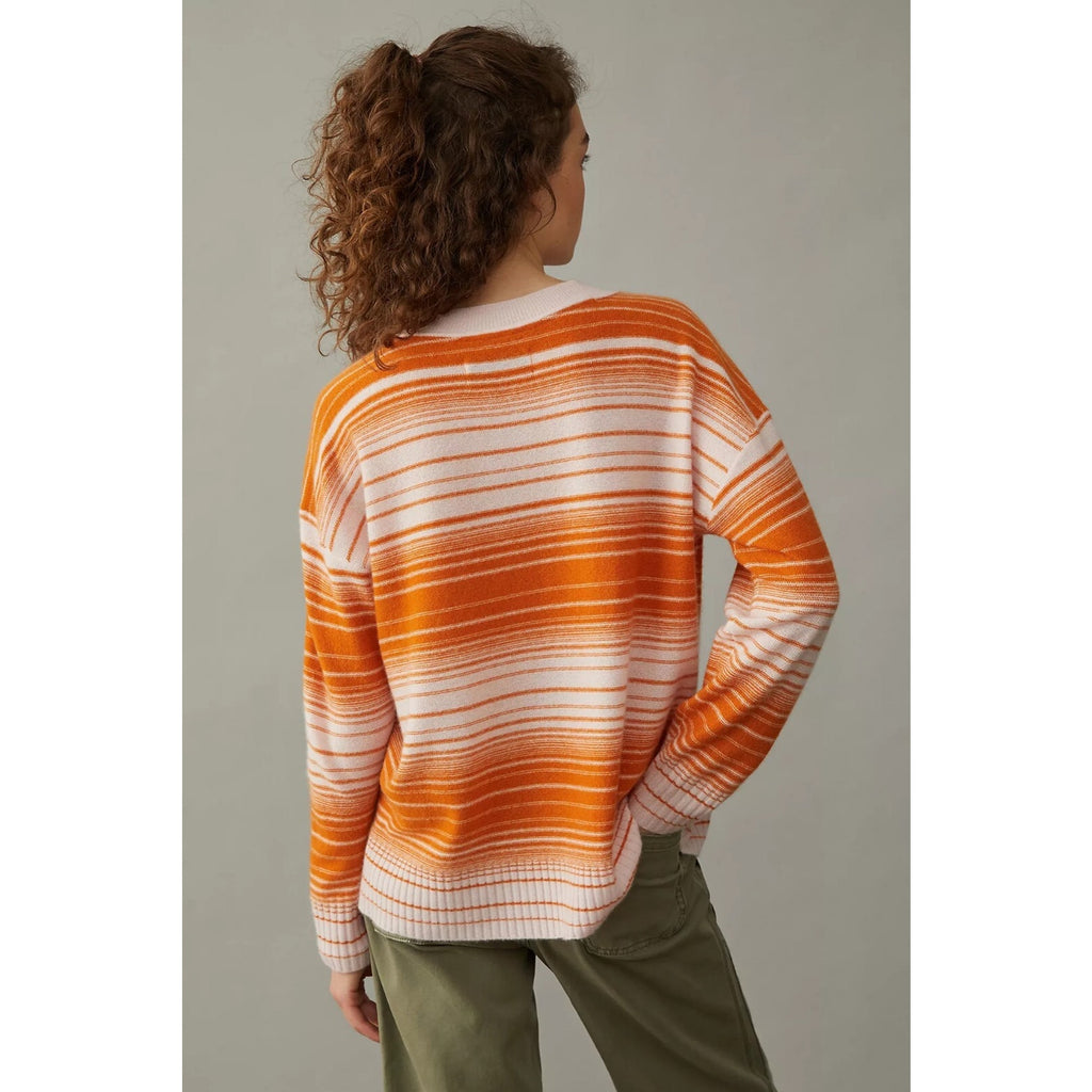 Anthropologie by Pilcro Angie Seamed Cashmere Sweater $158 XS Pink