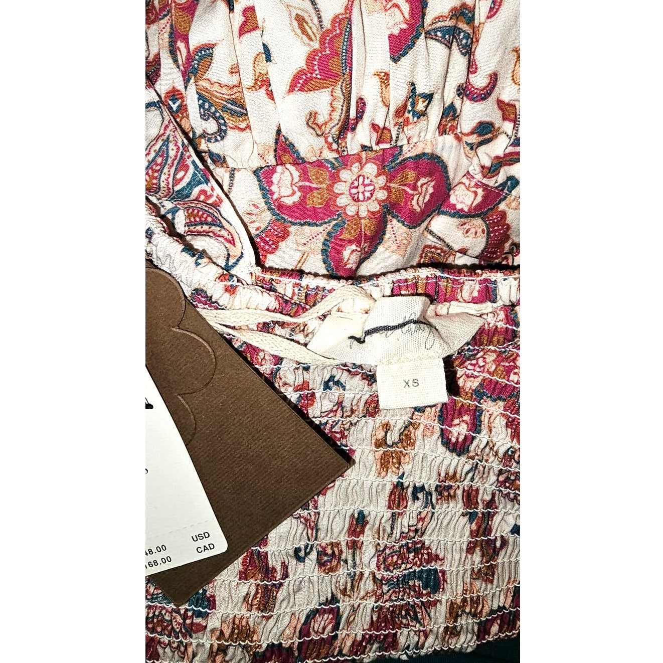 New Anthropologie FOREVER THAT GIRL Floral Sweetheart Mini Dress $148 XS Pink