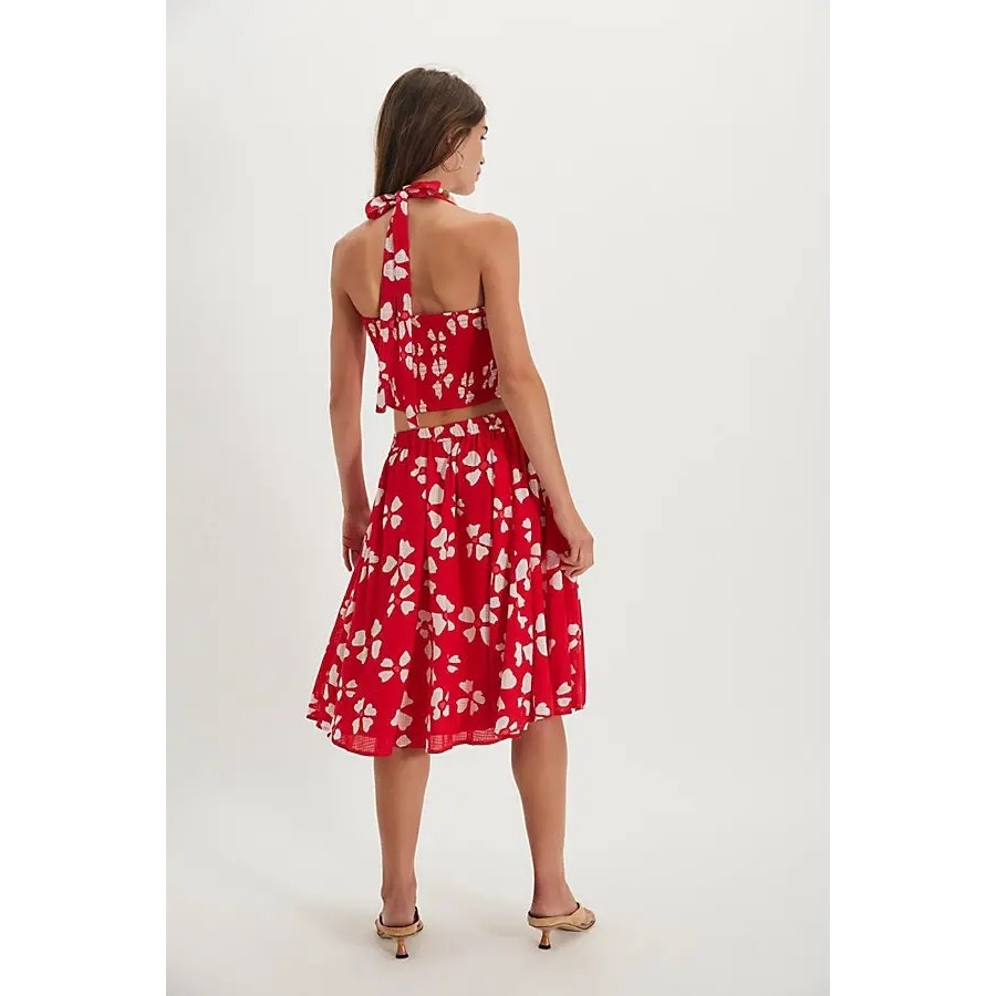 Free People Keepsake Set Midi Skirt Halter Top