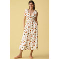 Anthropologie Lisa Says Gah Monroe Linen-Cotton V-Neck Midi Dress Small Anthropologie