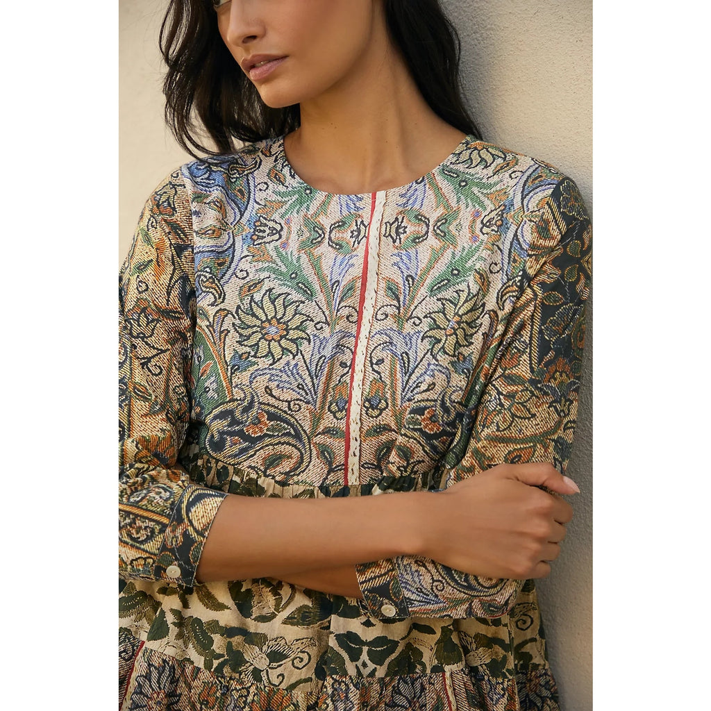 New Anthropologie Ro's Garden Rene Mini Dress $185 XS Floral Resortwear