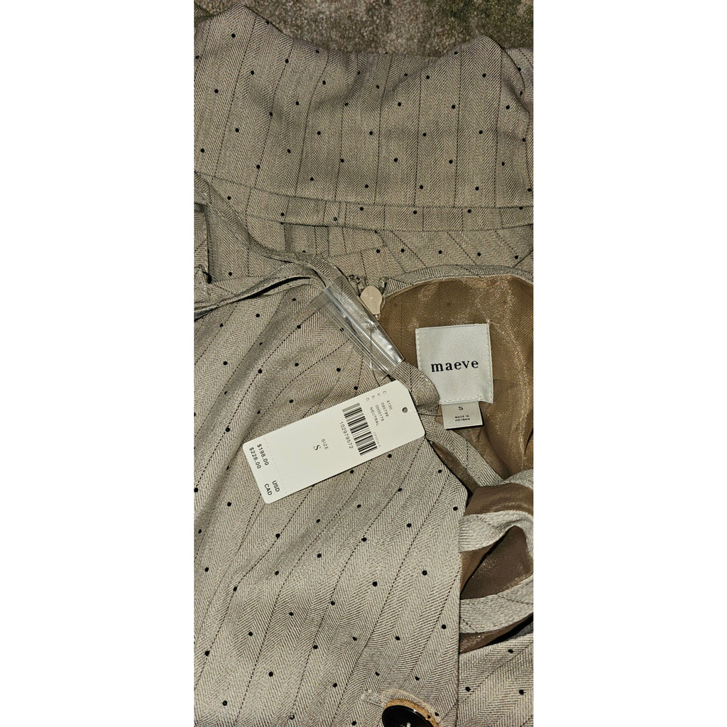 Anthropologie Maeve Structured Blazer Mini Dress SMALL Neutral Anthropologie