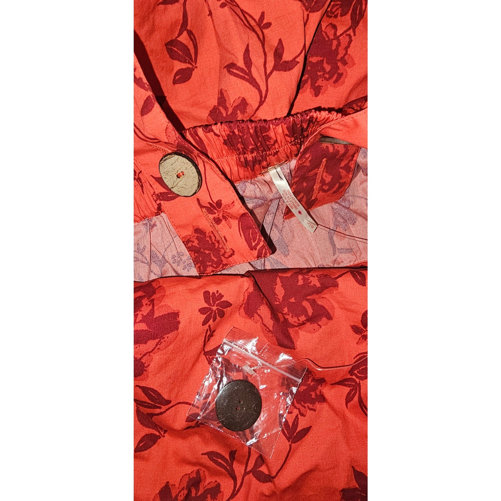 FREE PEOPLE Meet Me In Maui Mini Dress LARGE Heat Wave Floral Combo Free People