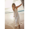 Free People FREE-EST Lovey Maxi Dress LARGE Ivory CROCHET Free People