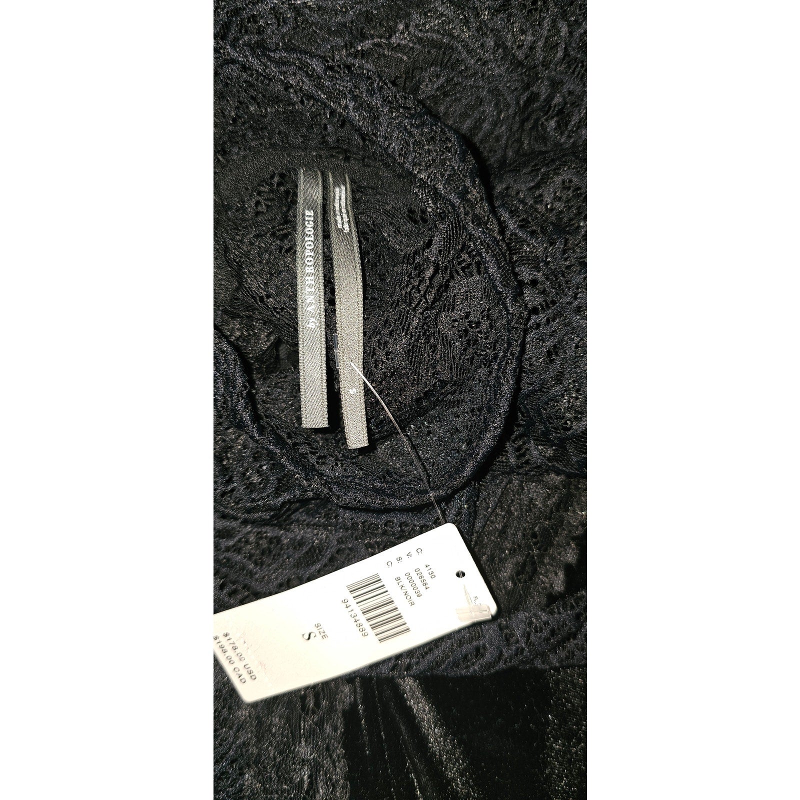Anthropologie Long-Sleeve Mock-Neck Lace Velvet Slip Midi Dress $170 SMALL