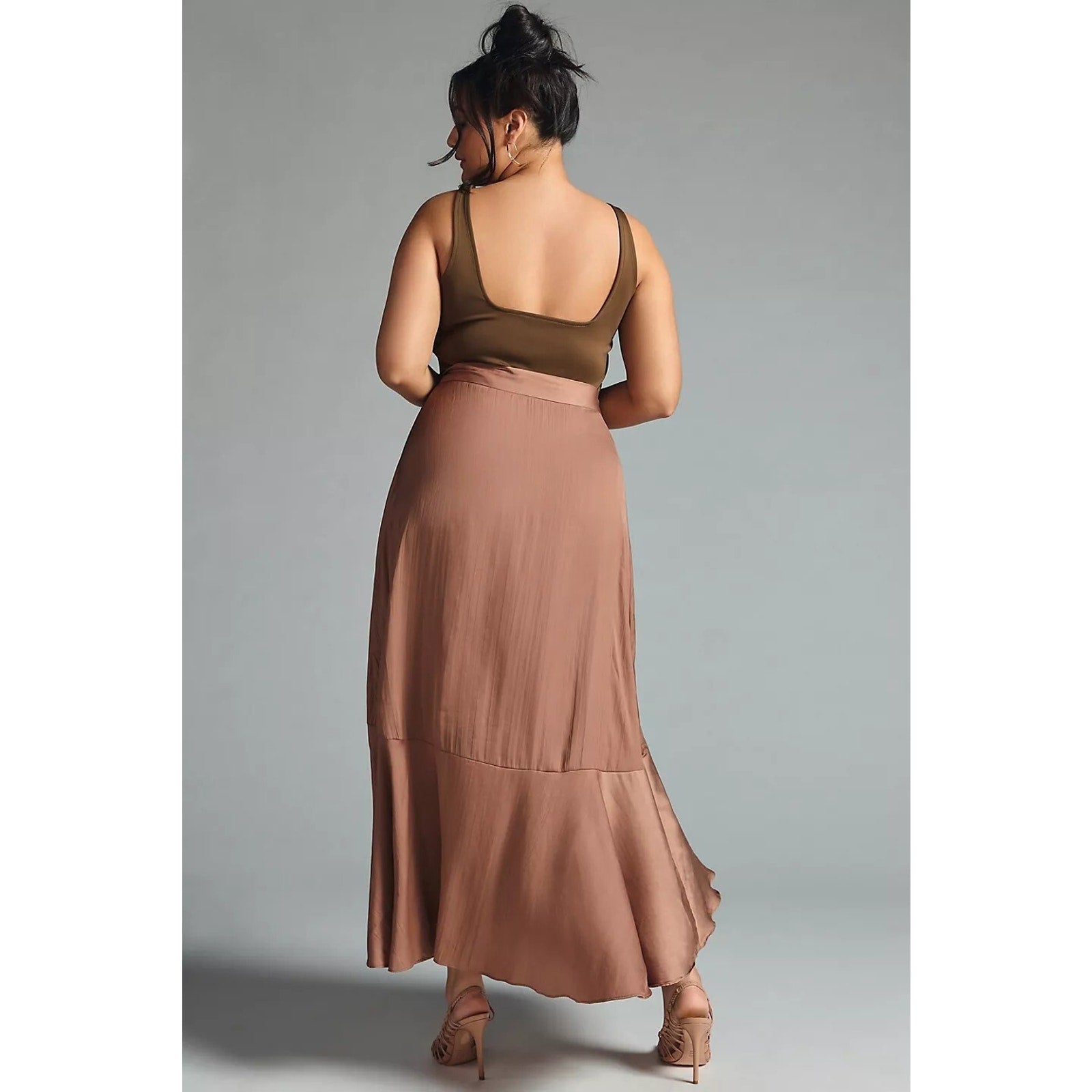 New Anthropologie Maeve Ruffled Wrap Maxi Skirt Size 1X
