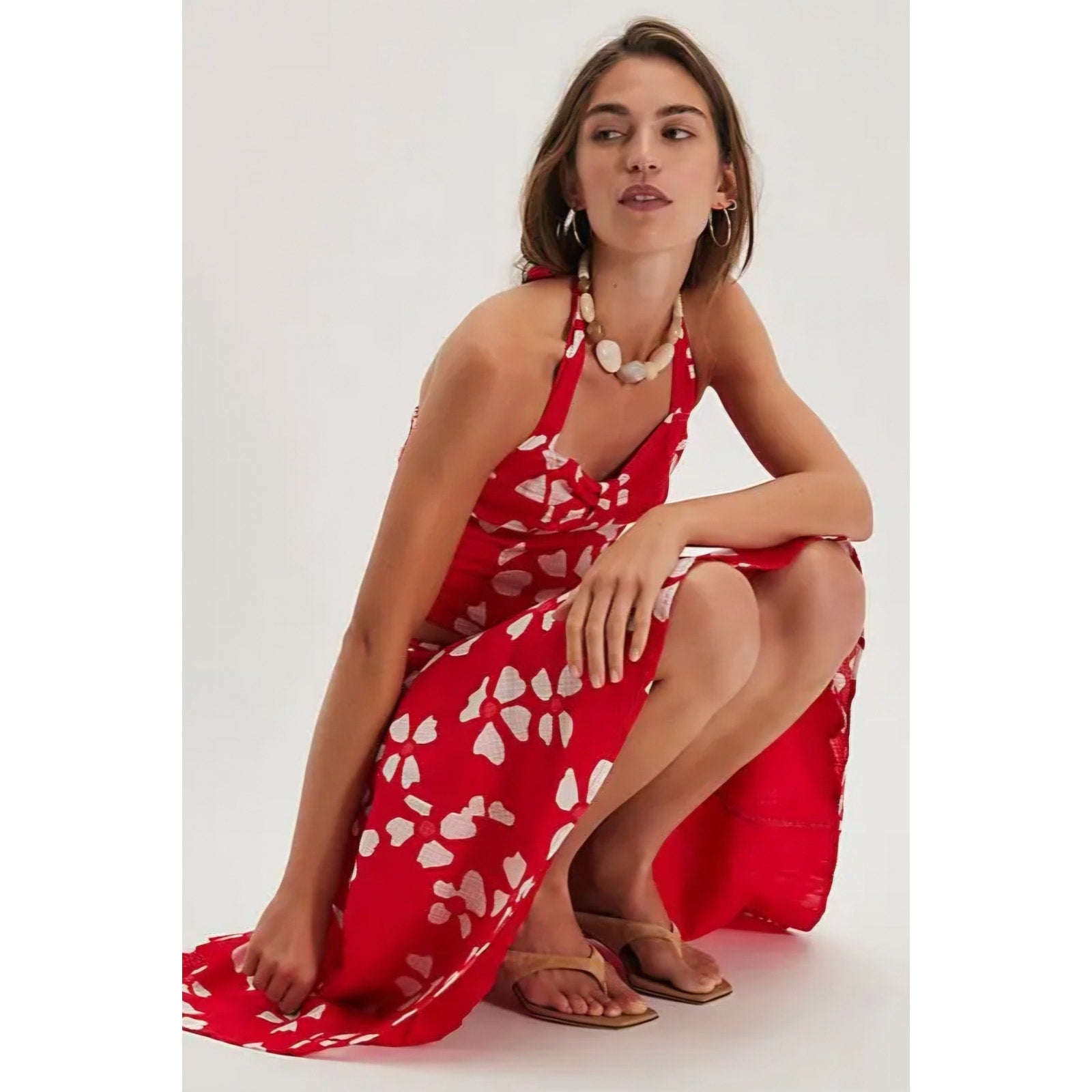 Free People Keepsake Set Midi Skirt Halter Top