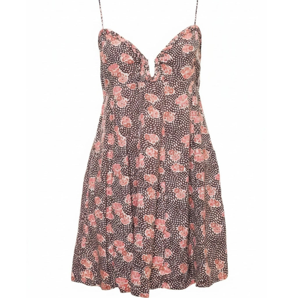 FREE PEOPLE Altura Printed Mini Dress X-LARGE Floral Combo STRAPPY Free People